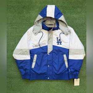 LOS ANGELES DODGERS PRO PLAYER “SCRIPT“ SPELL OUT VTG STYLE 90’s JACKET Medium